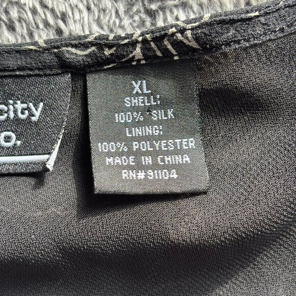 Vtg Nyc Design Women Top Sz XL Floral Silk Sheer Whimsigoth Dark Romantic 18392 - Picture 11 of 13